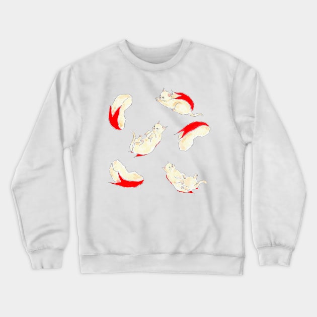 APPLE CATS Crewneck Sweatshirt by TOCOROCOMUGI